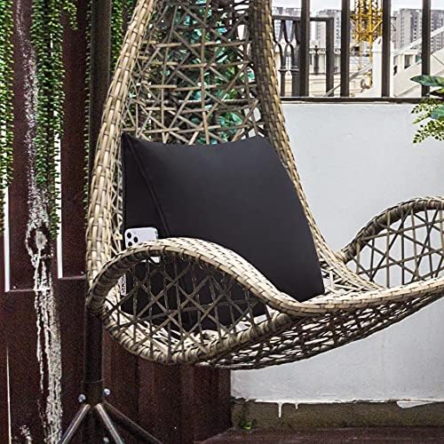 Bed Wedge Pillow for Headboard Small Bolster Pillow Reading Pillows for Sitting Up in Bed Adult, Triangular Backrest Cushion Book Pillows for Daybed Couch Support Upholstered Black