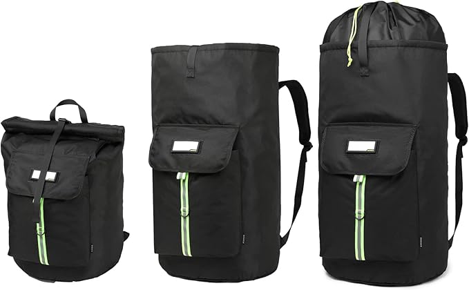 SUOVOCK laundry bag backpack,extra-large heavy duty laundry bags,laundry backpack for college students,drawstring closure (charcoal grey laundry bag with straps)