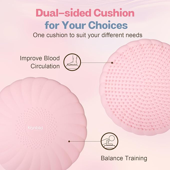 Wobble Cushion, Extra Thick Wiggle Seat for Sensory Kids, Non-slip Balance Disc with Inflation Pump for Adults Core Strength, Posture Improvement & Physical Therapy (13.5in/34cm)