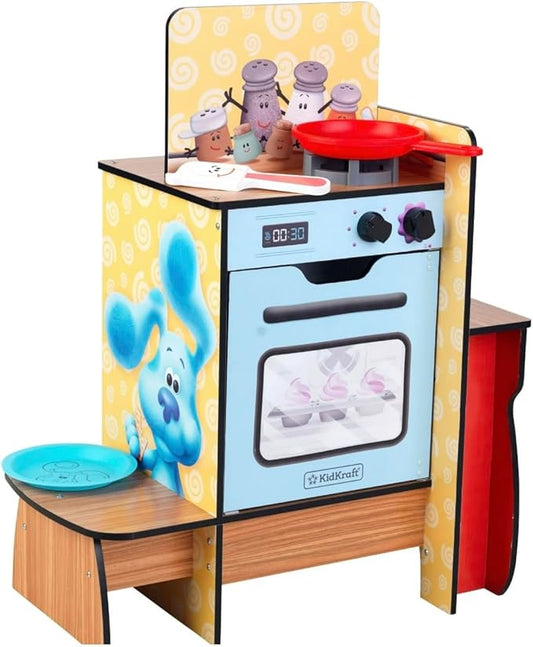 KidKraft Blue's Clues & You! Cooking-Up-Clues Wooden Play Kitchen & Handy Dandy Notebook