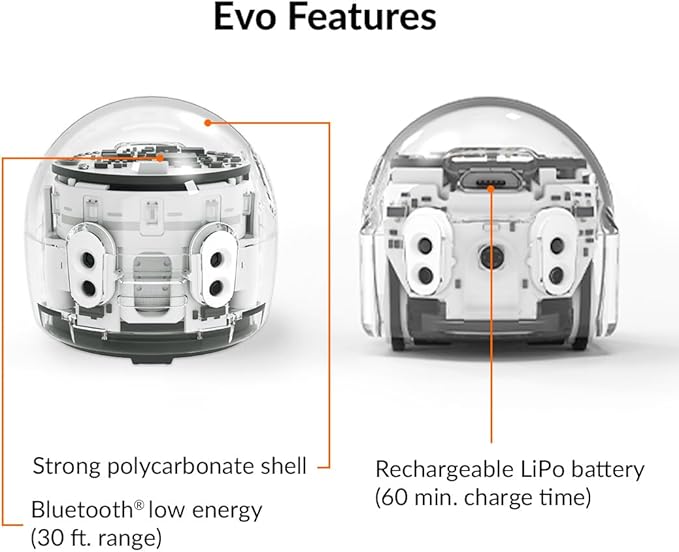Evo Classroom Kit (12 Bots): Interactive Coding Robot, Kids Ages 5+, Includes 12 Evo Robots, Color Code Markers, Charging Cradle, Bot Stickers, Access to 700+ STEAM Lessons, Educators & Parents