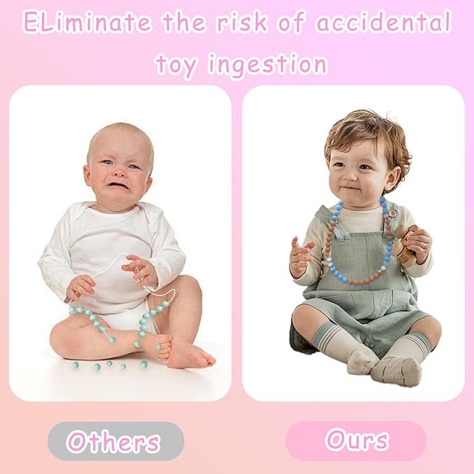 Teething Necklace for Baby,Chewing Necklace for Kids Sensory,Sensory Chew Necklaces for People with Autism, ADHD, and Fidgeting,Chew Necklaces for Sensory Kids,Teething Necklace for Mom