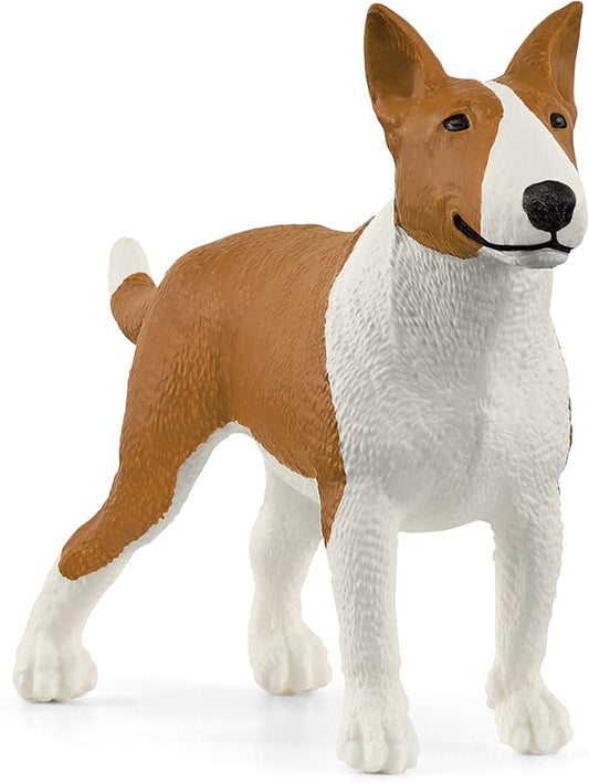 Schleich Farm World, Cute and Realistic Dog Toy Animals for Boys and Girls, Bull Terrier Dog Figurine, Ages 3+