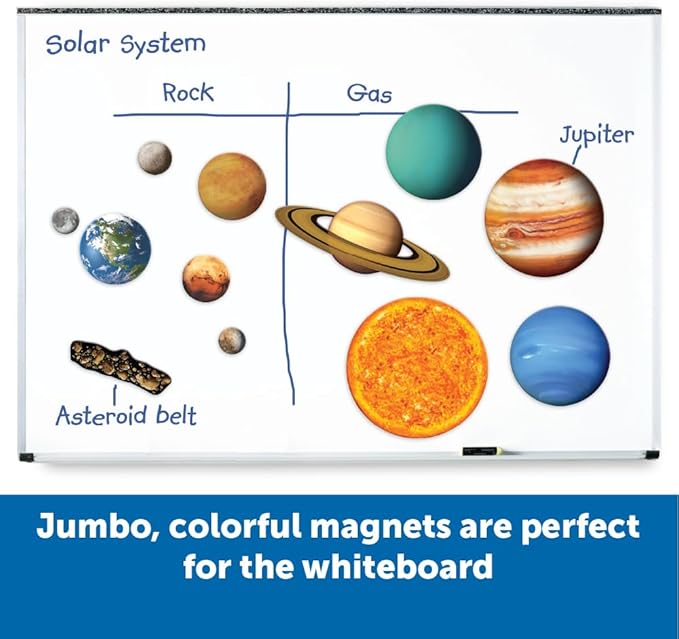 Learning Resources Giant Magnetic Solar System, Whiteboard Display, 13 Piece Set