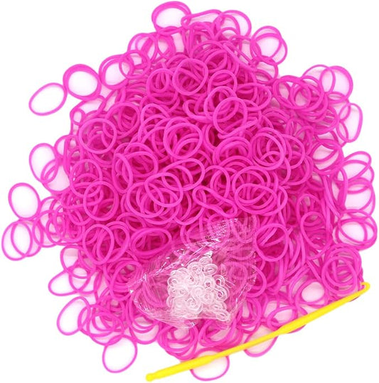 3000PCS Loom Rubber Bands Kit with 75 Clips,5 Hooks, Premium Bracelet Making Kit for Kids Weaving DIY Crafting Gift(Rose)