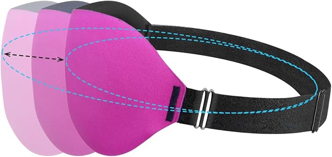 DTS Sleep Masks for Side Sleepers Men Women Zero Eye Pressure 3D Cups Complete Light Blocking Night Blindfold with Adjustable Strap Shade Cover Sleeping Mask for Travel Nap Work Home (Pink)