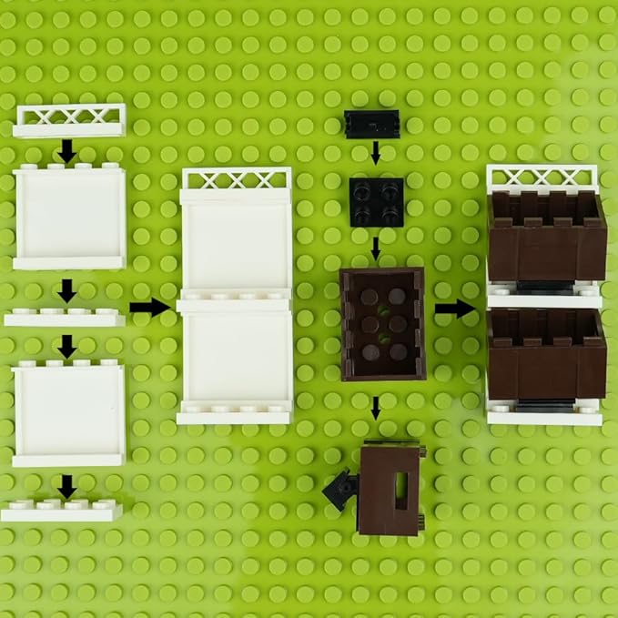 City Food Pieces Pack, Friends House Building Blocks Accessories, People Farm Kitchen Restaurant Comida Bricks Parts Sets, Pretend Play Food Toys for Kids Boys and Girls