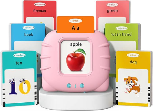 Kidzdo Learning Toys for Toddler 2-4 Years - 254 Sight Words Talking Flash Cards with Music, ABC 123, etc, Pocket Speech Therapy Toys, Educational Teaching Gifts for Ages 2 3 4 5 Years Old Girls