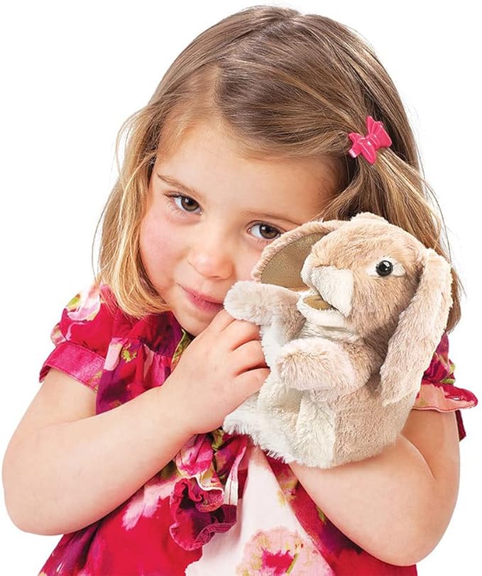 Folkmanis Little Lop Rabbit Hand Puppet White