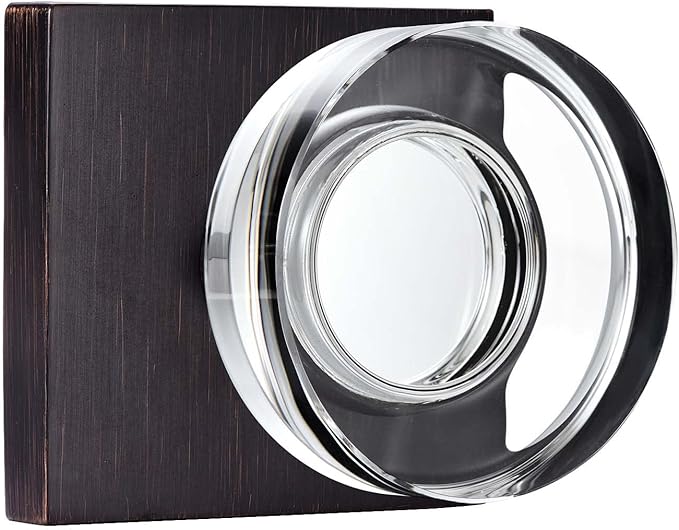 coolnews Crystal Door Knobs Interior, Passage Hall Closet Door Knobs, Oil Rubbed Bronze