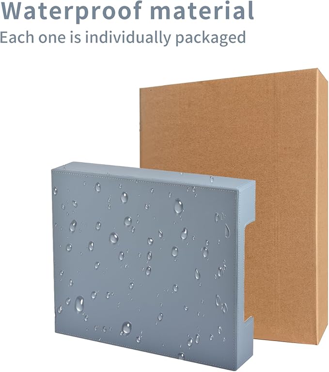 Leather Letter Tray, Office Supplies Desk Organizer for Mail Paper Files Magazines Jewelry Cosmetics,Luxury Letter Holder&Multipurpos Stackable Storage Box Office Desktop,Grey