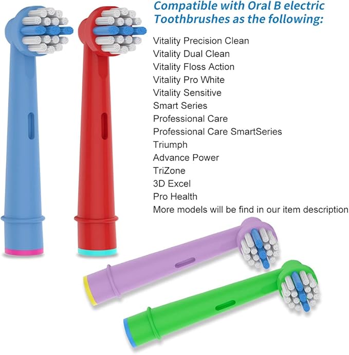 8pcs Kids Toothbrush Replacement Heads Compatible with Oral B Electric Toothbrush, Soft Bristles and Small Heads for Sensitive Teeth and Gum of The Kids