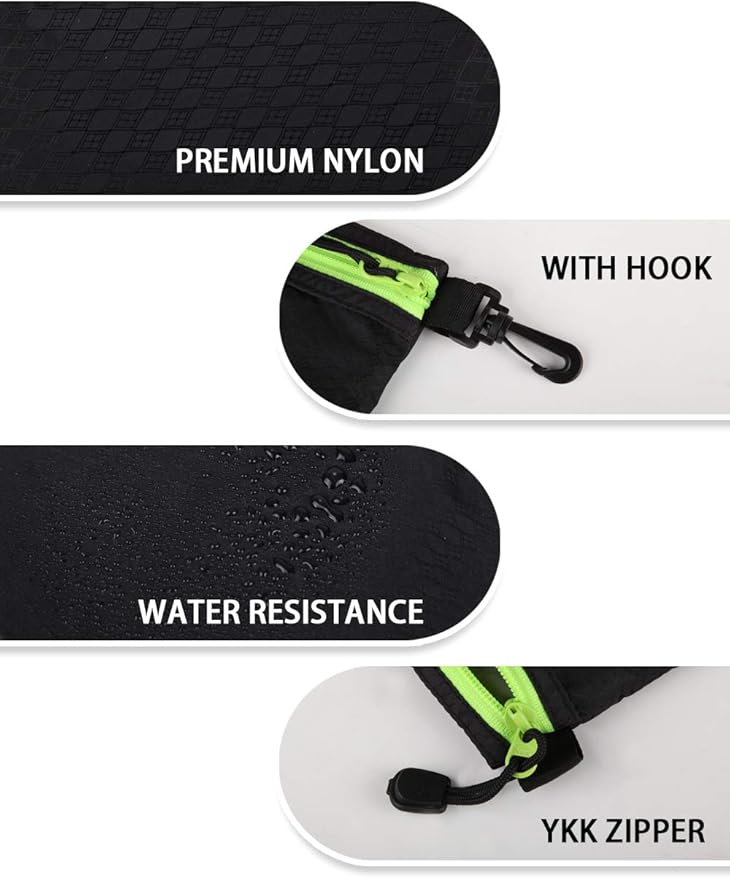 GOX Ultra Light Carry On Zipper Pouch Toiletry Bag Packing Sack Makeup Bag Digital bag (Black)