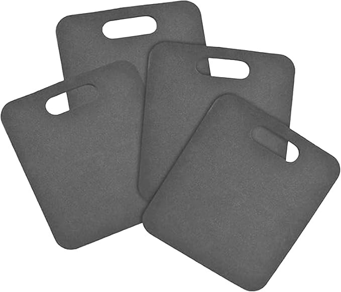 XCEL Stadium Seat Cushion (4 Pack), Multi-Use Kneeling Pads, Thick Bleacher Cushion Stadium Seats for Sports Larger Than Others, Outdoor Seating, Garage, Yoga Water Resistant and Soft (14" x 12" x 1")