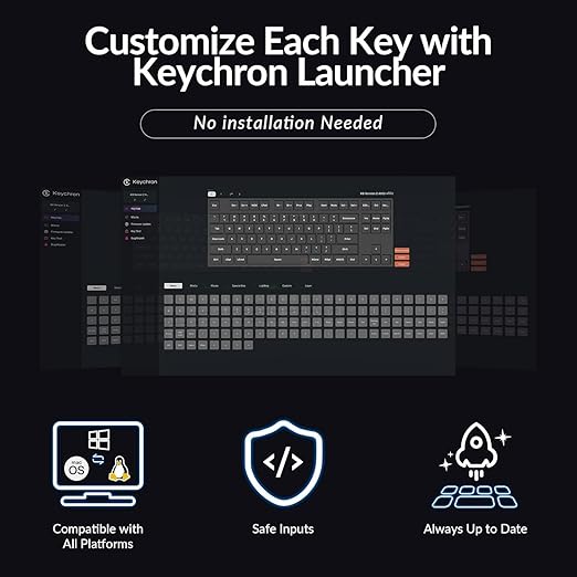Keychron K8 Version 2 TKL Custom Wireless Mechanical Keyboard, QMK Programmable Bluetooth 5.2/Wired, RGB Backlit with Shine-Through PBT Keycaps, Super Brown Switch for Mac Windows Linux
