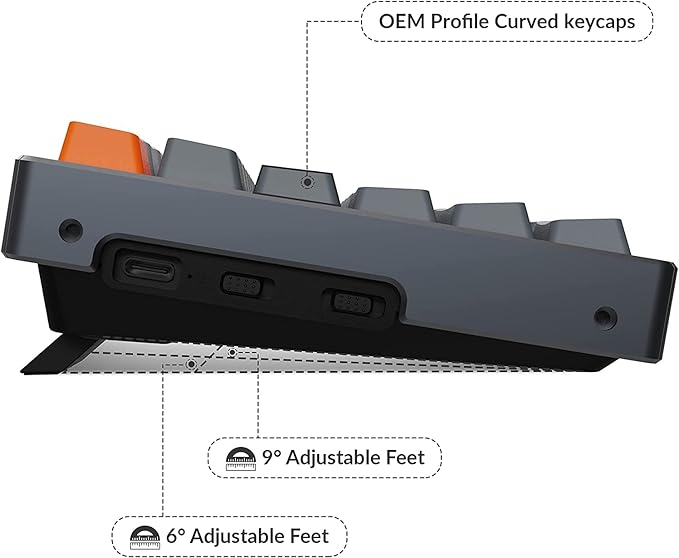 Keychron K4 Wireless Bluetooth/USB Wired Gaming Mechanical Keyboard, Compact 100 Keys 96% Layout RGB LED Backlit Gateron G Pro Red Switch N-Key Rollover, Aluminum Frame for Mac Windows, Version 2