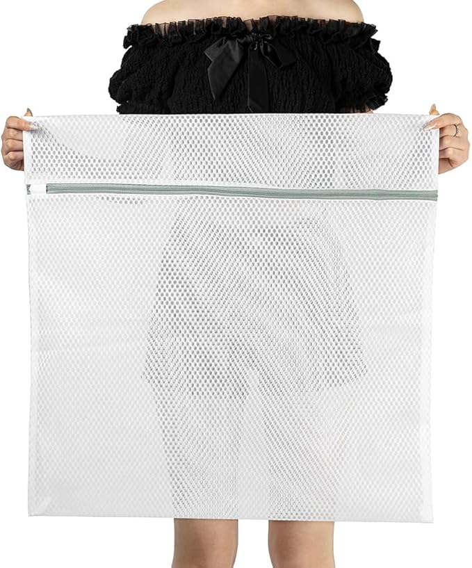 Guozcaray 3 Pcs 24 * 24 inch large laundry bag, laundry storage, washing machine bag with zipper mesh, travel storage and sorting bag for Clothes,Fitted sheets,Sweater, Shoes
