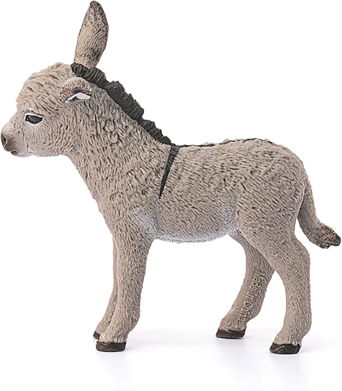 Schleich Farm World, Realistic Farm Animal Toys for Boys and Girls, Baby Donkey Foal Toy Figurine, Ages 3+