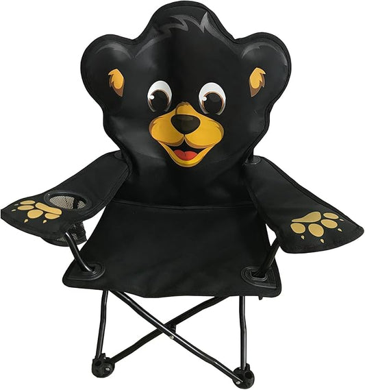 Kids Camping Chair | Folding Outdoor Chair for Toddlers | Boys or Girls | Lightweight, Portable, and Durable | Great for Beach, Patio or Sporting Events (Kids Camp Chair, Willie Bear)