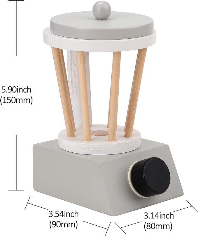 Juice Extractor Toys Pretend Play with Wooden Kitchen Accessories for Kids Entertainment Education Gift(JET03)