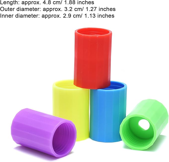 25 Pieces Tornadoes in A Bottle, Plastic Tornado Bottle Connector Cyclone Tube Vortex Connector for Scientific Experiment, 5 Colors
