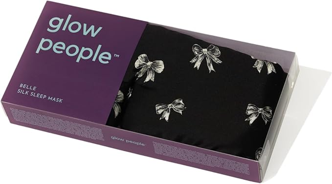 Glow People Silk Sleep Mask – 100% Mulberry Silk Eye Mask for Sleeping, Total Blackout, Cloud-Soft and Adjustable for Beauty Sleep and Travel - Belle