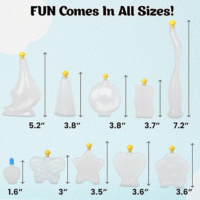 Kraftic Sand Art for Kids, Arts and Crafts Activity Kit -1 Pack of 10 DIY Sand Art Bottles, 13 Sand Craft Bags, Art Kit for Kids