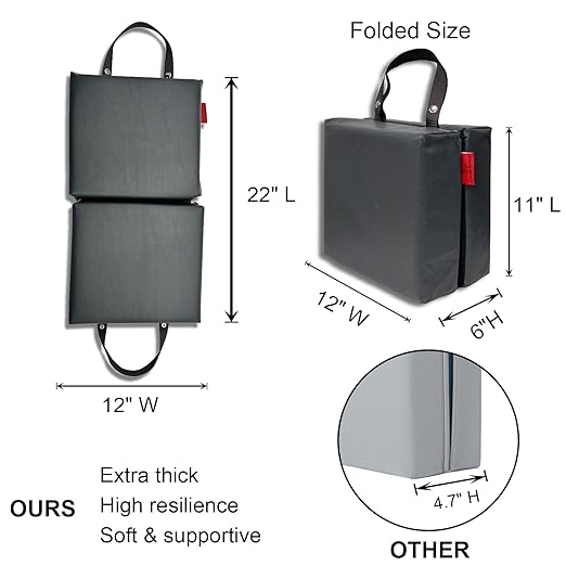 Extra Thick Soft Kneeling Pad for Men and Women, Waterproof Gardening Pads with Memory Foam, Yoga or Exercise Cleaning Knee Cushion, Collapsible Kneeling Mat Non-Slip Bottom Lightweight, Garden Gifts