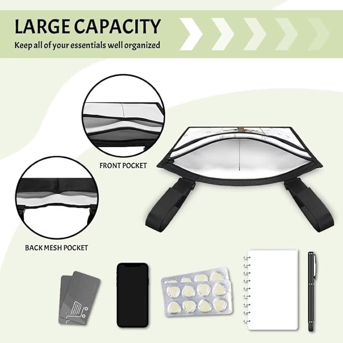 ZOUTAIRONG Crucifix Wheelchair Side Storage Bag Cool Horses Armrest Pouch with Cup Holder Wheelchair Accessories Organizer Bags for Walkers Rollator, Ideal Gift for Seniors