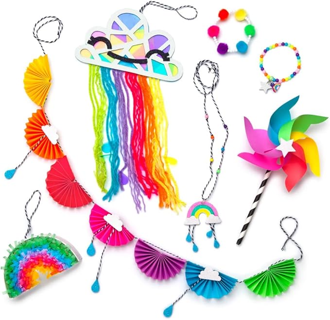 Craft-tastic – I Love Rainbows Craft Kit – Make 6 Colorful Arts & Crafts Projects