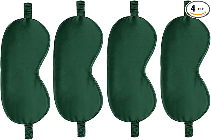 4PACK Sleep Masks Satin Eye Mask Silk Eyes Cover Silky Blindfold Blackout Eyeshade Soft Eyeshades Sleeping Covers Travel Nap
