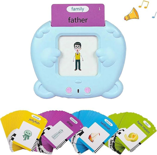 RT&BS Talking Flash Cards for Toddlers, Montessori Toys Flash Cards, Speech Therapy Toys, Gift for Kids Children, 224 Sight Words Blue