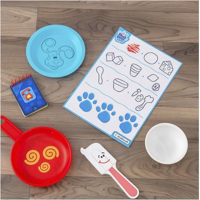 KidKraft Blue's Clues & You! Cooking-Up-Clues Wooden Play Kitchen & Handy Dandy Notebook