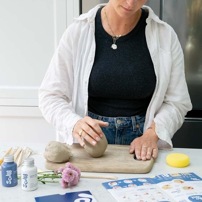 Sculpd Clear Varnish for Air Dry Clay Pottery, Matte Finish Clear Varnish for Pottery and Acrylic Paint, Create Waterproof Pottery from Home, Colourless Scratch Resistant Varnish, 70ml