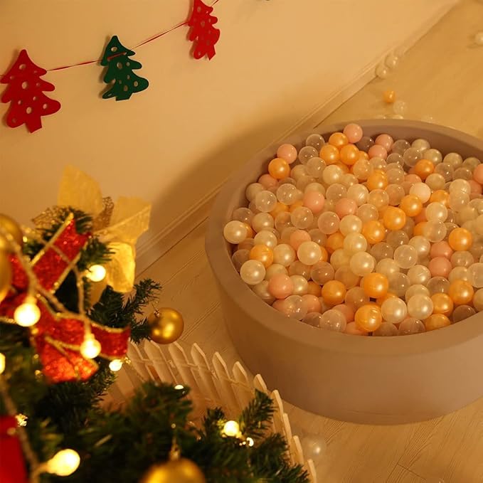 GOGOSO Baby Ball Pit Balls -100pcs Small Crush Proof Plastic Play Ball Pool Pits for Toddlers 1-3 Play Tent, Kids Birthday Party, Baby Playpen Yard, Kiddie Pool