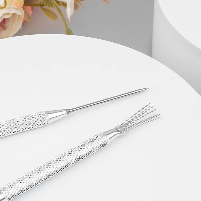 2PCS Clay Needle Tools, Wire Texture & Needle Detail Tool, for Ceramic Polymer Pottery Clay Sculpturing, Texturing, Modeling