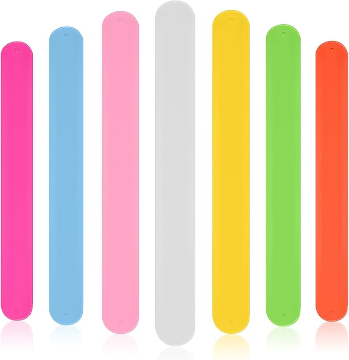 ibasenice 36pcs Rainbow Silicone Slap Bracelets, Soft and Safe Blank Silicone Slap Bracelet for Adults and Teens