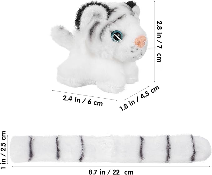 Gadpiparty Animals Slap Bracelet Plush Toys Tiger Slap Band Stuffed Animals Slap Toy Tiger Toy Figures for Kids Birthday Party Favors