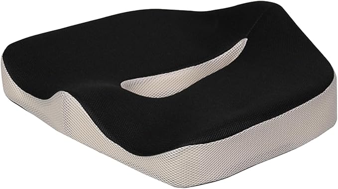 Seat Cushion for Tailbone Pain Relief, Memory Foam Coccyx Cushion for Office Chair & Car, Ergonomic Chair Pad with Non-Slip Cover & Handle, Sciatica Relief for Gaming Chair, Wheelchai