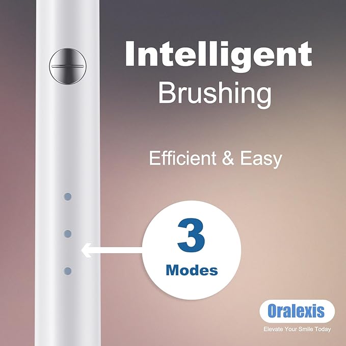 Electric Toothbrush for Adults and Kids, with Tongue Scraper and 8 Brush Heads, One Fast Charge Last 120 Days, 40000 VPM Deep Clean, Sonic Travel Toothbrush - White