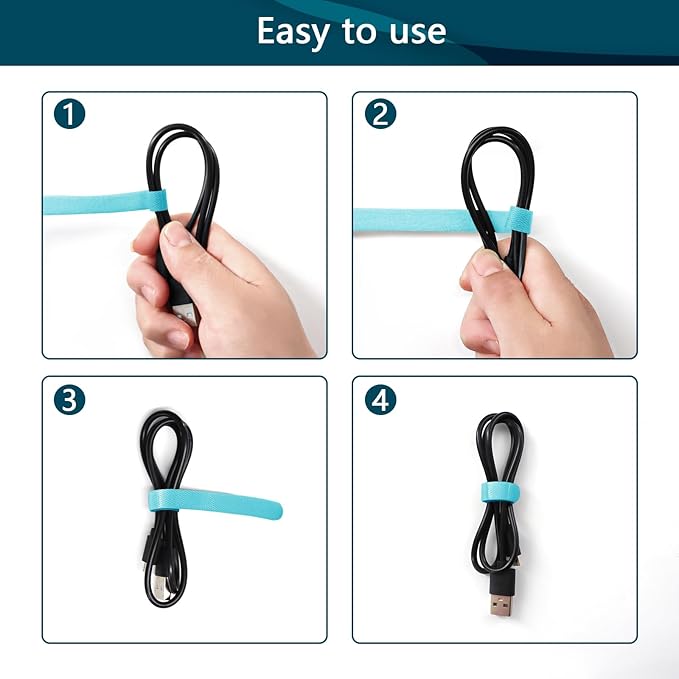 SGLXQ 50PCS 6 Inch Reusable Cable Ties,Adjustable Cable Management,Cord Organizer,Cable Organizer,Multi-Purpose Wire Ties(Multi-color)