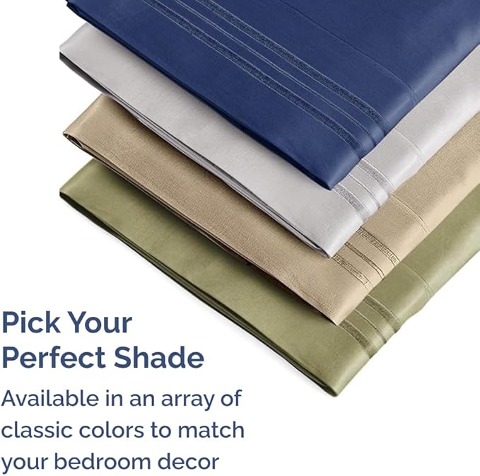 Queen Pillow Cases Set of 2 - Ultra Soft Hotel Quality Pillowcase Covers - Comfy, Cozy & Wrinkle Free - Shrinkage and Fade Resistant - Machine Washable Pillow Protectors - 2 Piece Set - Heathered Tan