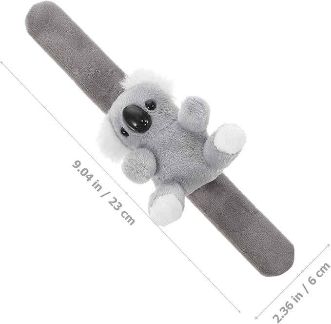 Abaodam Animal Slap Bracelet Koala Slap Bracelet Plush Stuffed Animal Hugger Snap Wrist Band for Kids Birthday Party Gifts