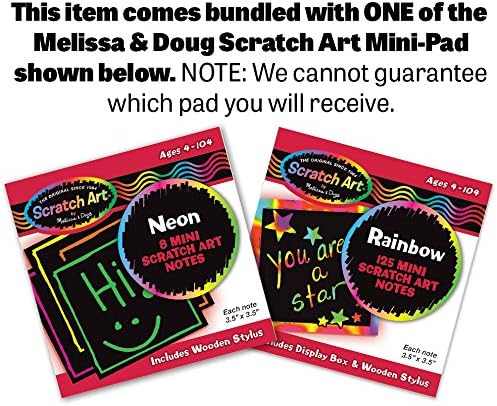 Wooden Shape Sorting Cube: Classic Toy Play Set & 1 Melissa & Doug Scratch Art Mini-Pad Bundle (00575)