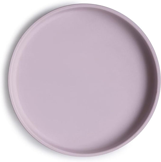 mushie Classic Silicone Suction Plate | BPA-Free Non-Slip Design (Soft Lilac)