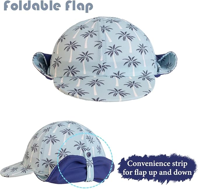 Gifts Treat Kids Legionnaires Hat, UPF 50+ Sun Protection Swim Cap Flap Hat for Kids, Quick Drying Sun Hat for Beach Seaside