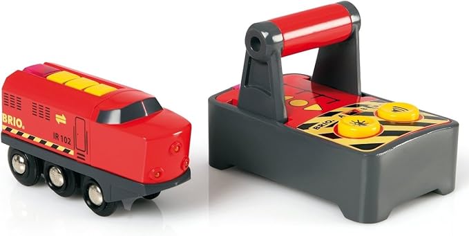 BRIO World 33213 - Remote Control Train Set | Wooden Toy for Kids | Enhances Logical Thinking | Compatible Railway Toys | Ideal for Ages 3 and Up