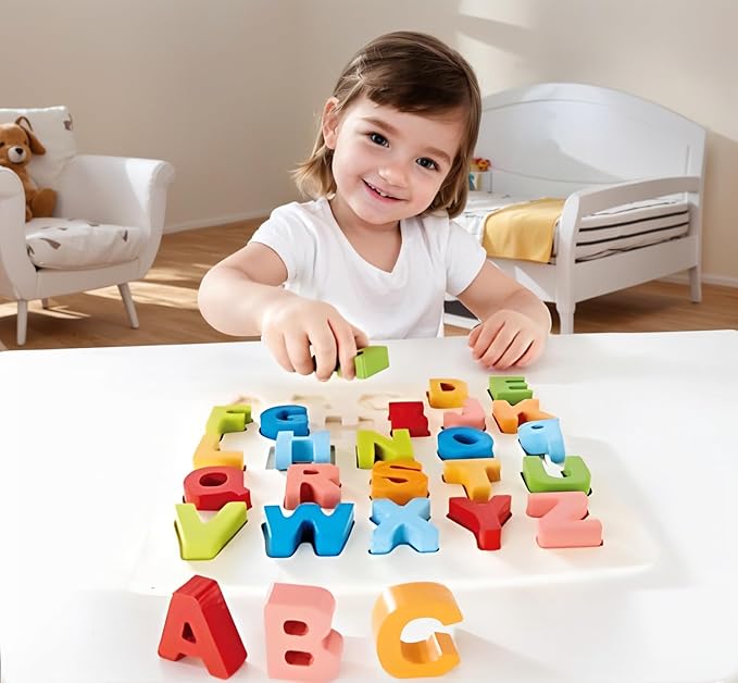 Hape Alphabet Blocks Wooden Learning Puzzle