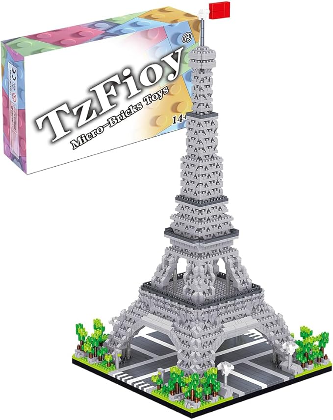 TzFioy France Paris Eiffel Tower Building Blocks Set (3585Pcs) Famous World Architecture Educational Toys Micro Bricks for Kids Adults