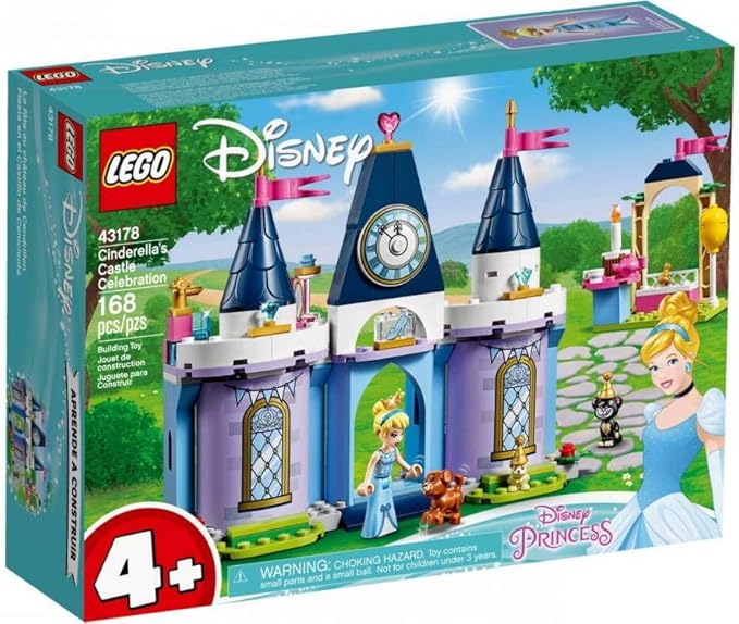 LEGO Disney Cinderella’s Castle Celebration 43178 Creative Building Kit, New 2020 (168 Pieces)